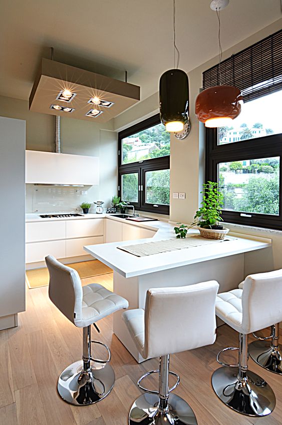 cucine con penisola stile moderno